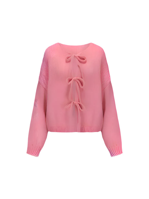 Cardigan mit Schleifendetails-Cardigan-Rosa-S-Vera Lusso