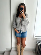 Cardigan mit Schleifendetails-Cardigan-Vera Lusso