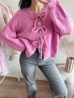 Cardigan mit Schleifendetails-Cardigan-Vera Lusso