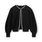 Damen-Cardigan aus weichem Strick-Cardigan-Schwarz-S-Vera Lusso