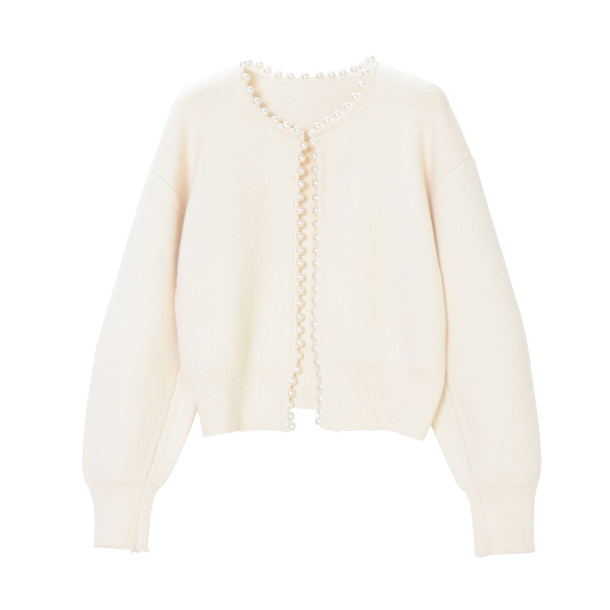 Damen-Cardigan aus weichem Strick-Cardigan-Weiß-S-Vera Lusso