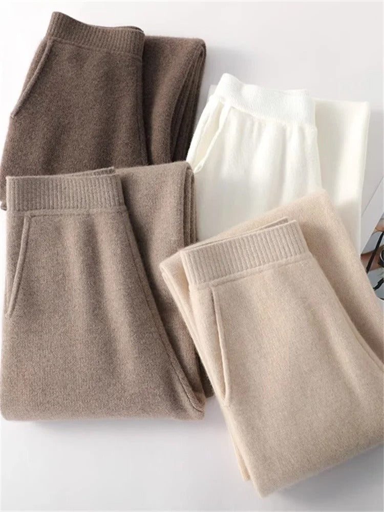 Damen Cashmere Alltagshose für ultimativen Komfort-Trousers-Vera Lusso