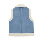 Denimjacke Mit Schurwolle Vintage Flair-Jackets-Vera Lusso