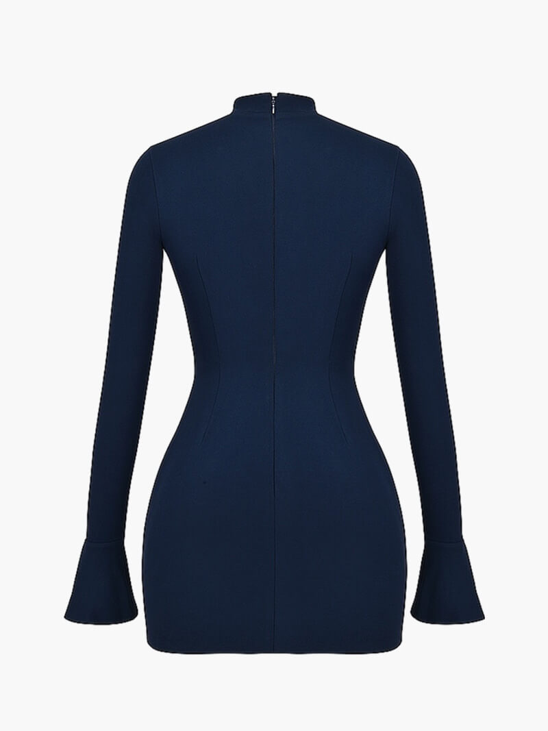 Elegantes Bodycon Kleid mit Langarm – Damen Cocktailkleid-Dresses-Vera Lusso