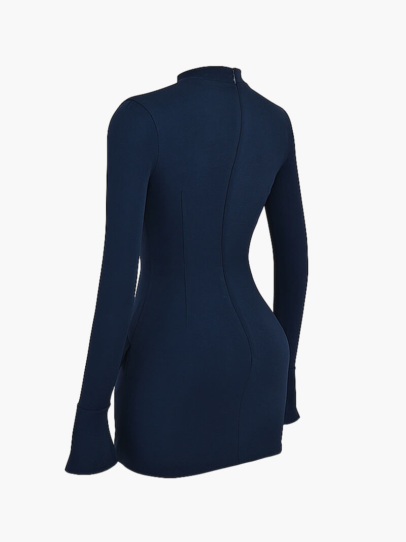 Elegantes Bodycon Kleid mit Langarm – Damen Cocktailkleid-Dresses-Vera Lusso