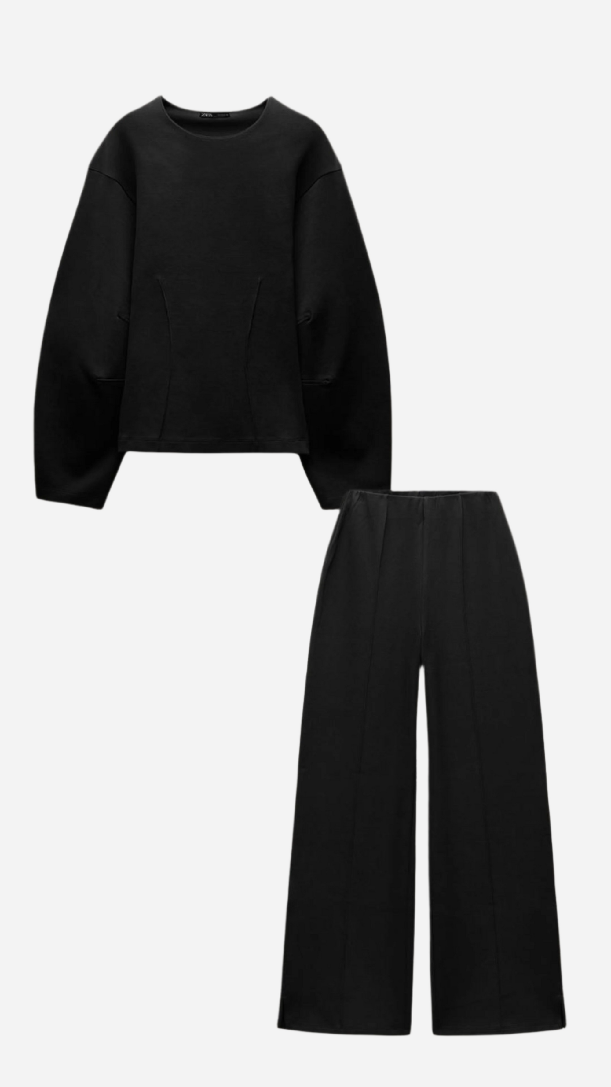 Elegantes Set Mit Bequemer Hoher Taille-Sets-Schwarz-S-WUNDERLOOK