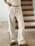 Frauen Baggy Jeans mit Schlitz-Jeans-Vera Lusso
