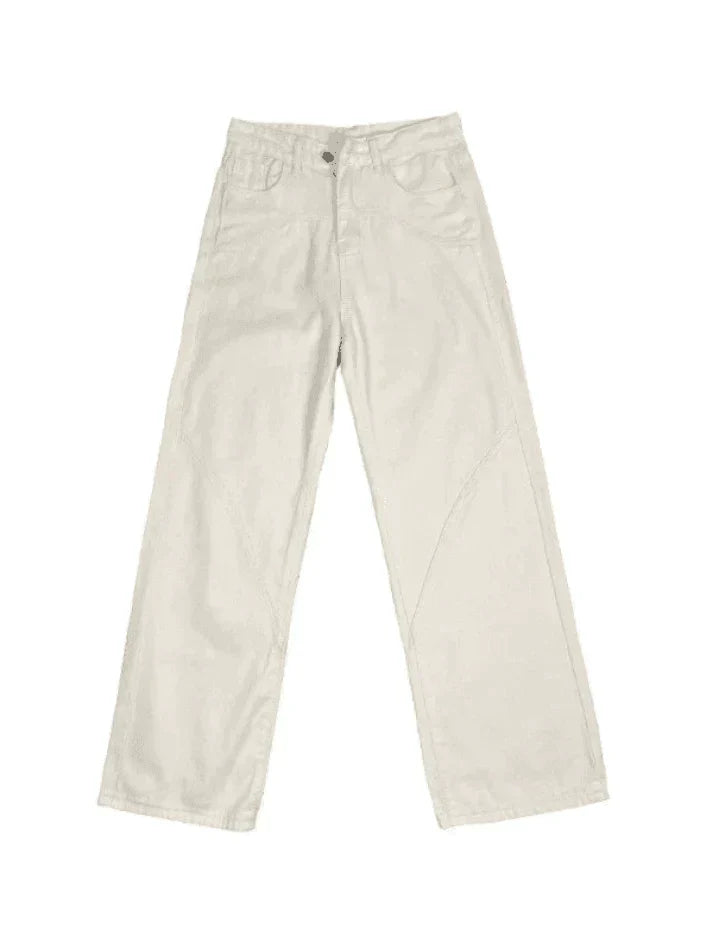 Frauen Baggy Jeans mit Schlitz-Jeans-XS-Vera Lusso