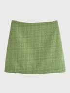 Grünes Tweed Set Mit Herzknöpfen Stilvoll Und Vielseitig-Sets-WUNDERLOOK