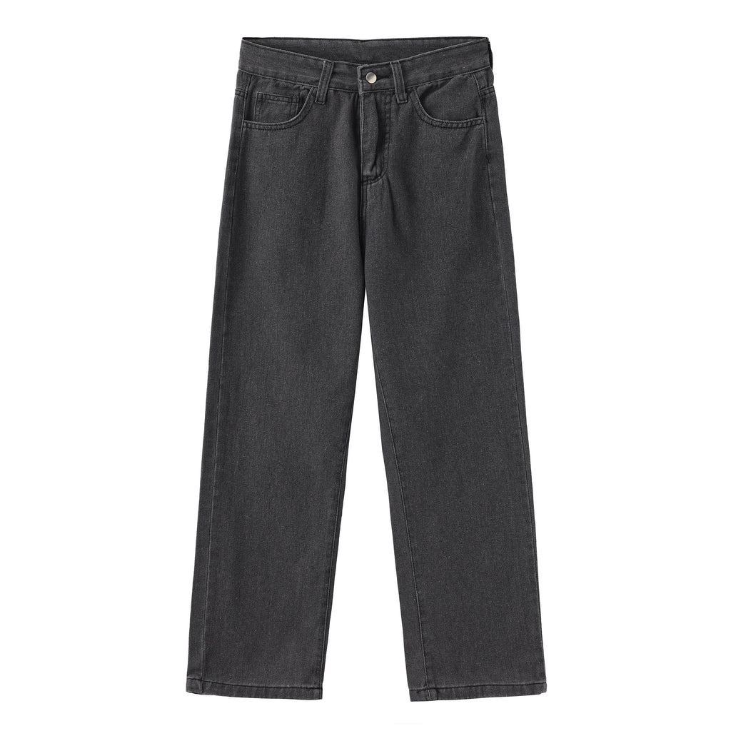 Hochtaillierte Gerade Jeans für Elegante Looks-Jeans-Schwarz-S-Vera Lusso