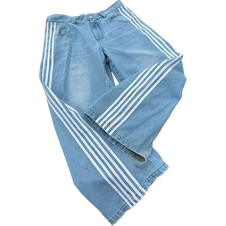 Hohe Taille Baggy Jeans-Jeans-Vera Lusso
