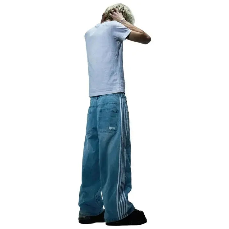 Hohe Taille Baggy Jeans-Jeans-Vera Lusso