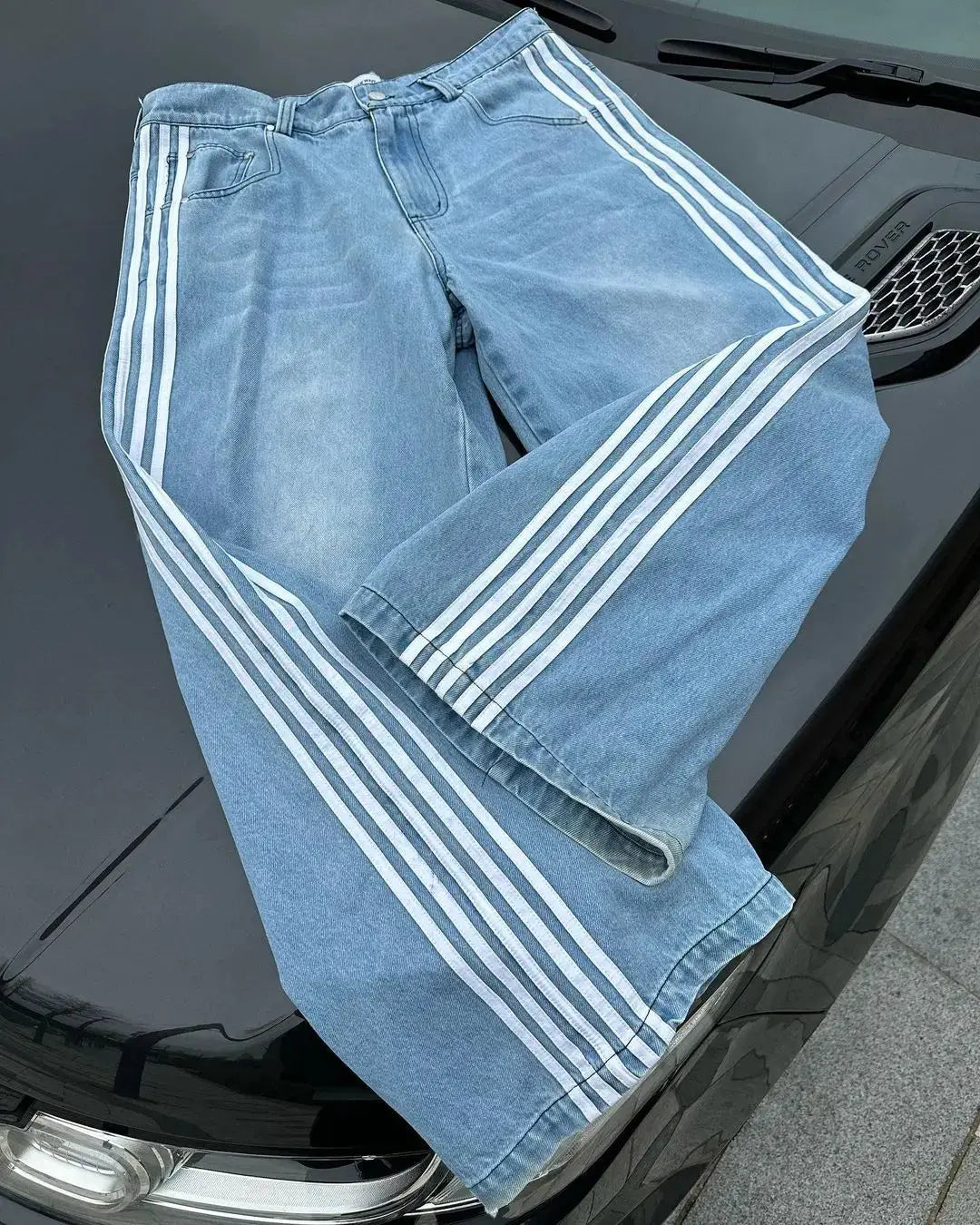 Hohe Taille Baggy Jeans-Jeans-Vera Lusso