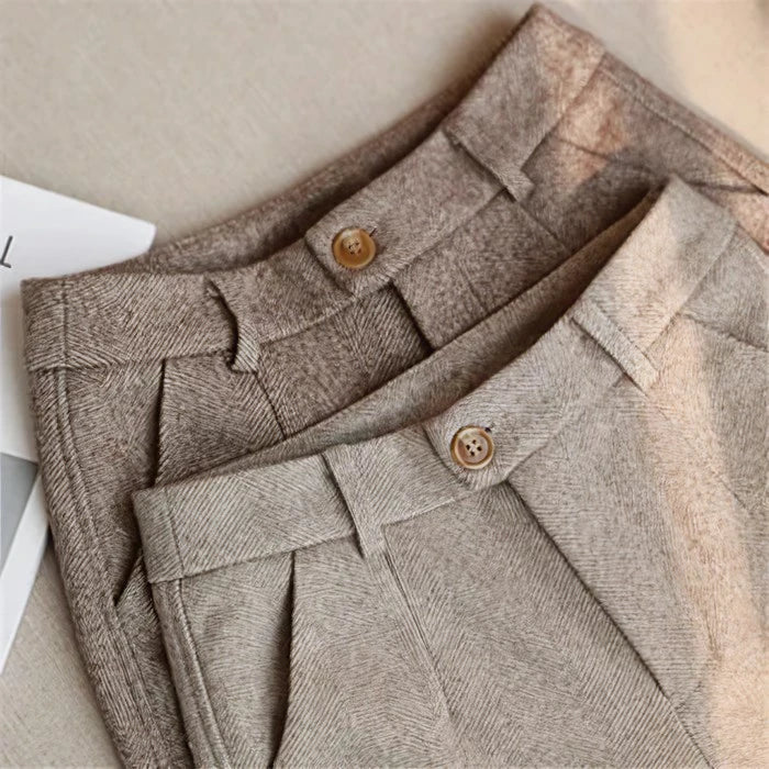 Stilvolle Wollhosen-Trousers-Vera Lusso