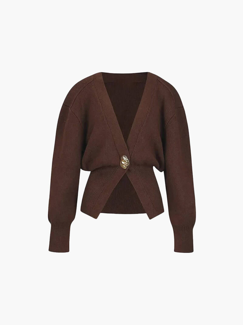Strick-Cardigan mit Gold-Detail-Cardigan-Vera Lusso